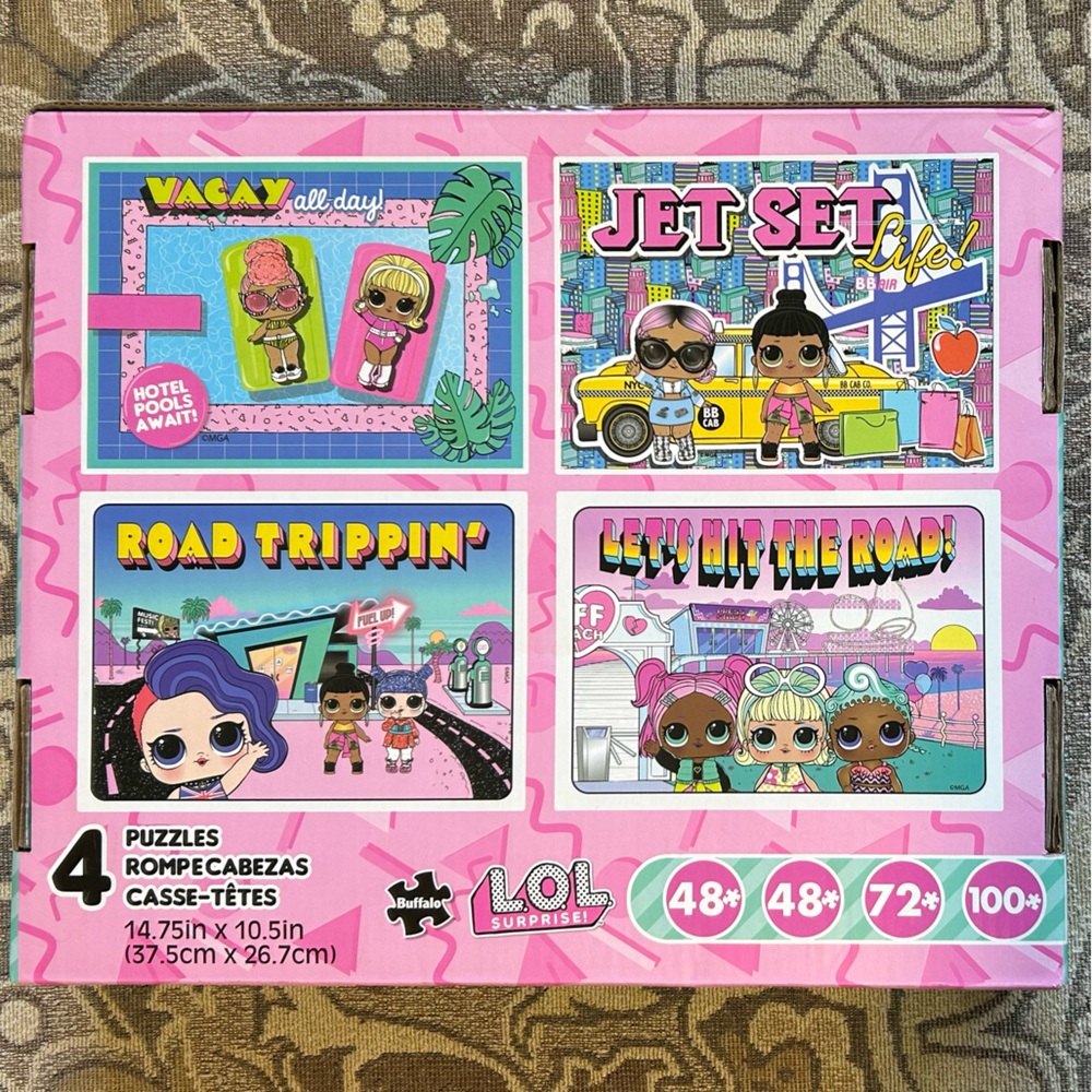 L.O.L. Surprise! Puzzles. 2 X 48 Pieces, 1 X 72 Pieces, 1 X 100 Pieces. NIB.